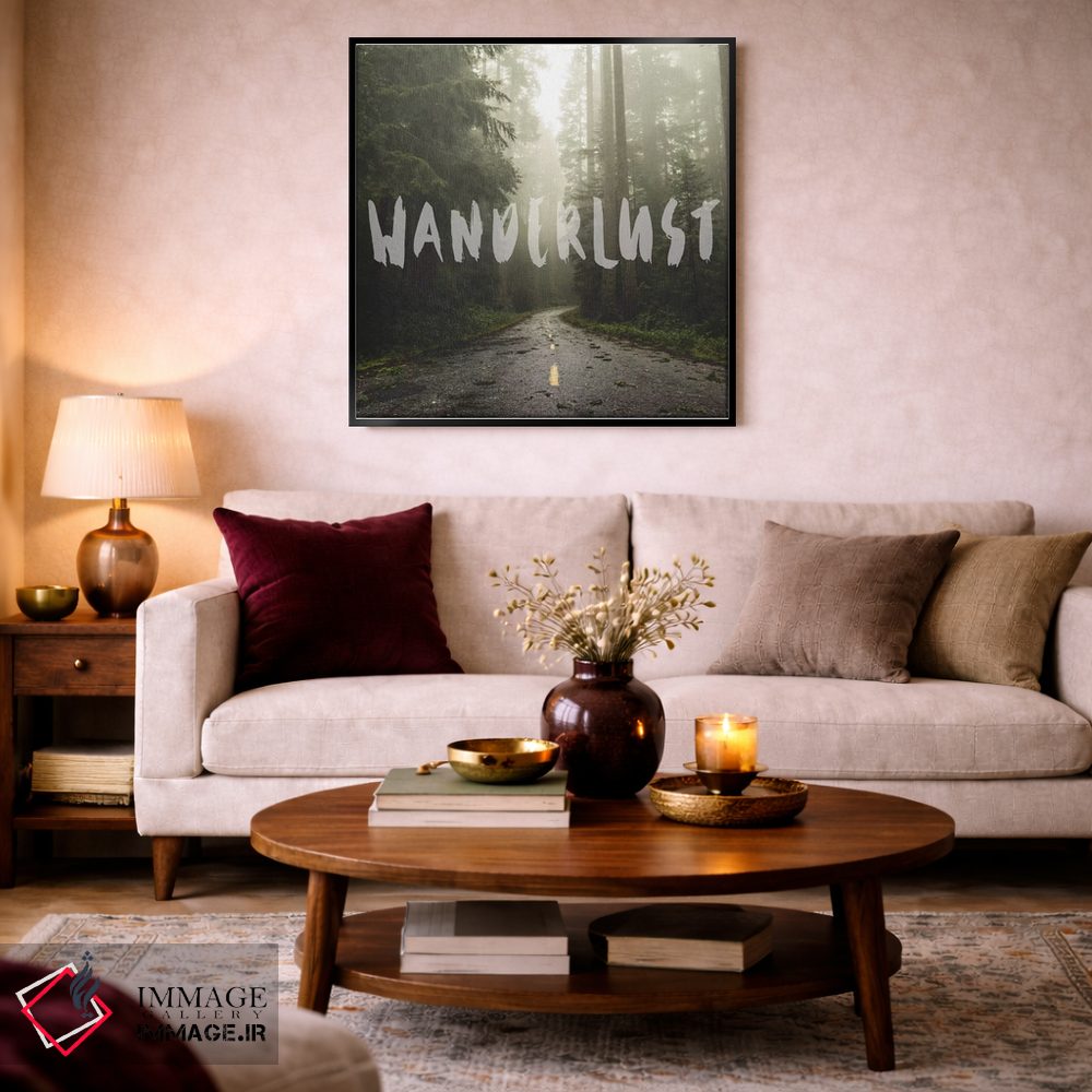تابلو دکوراتیو در اشتیاق سفر: جاده جنگل ردوود اثر نیچر مجیک - D3B