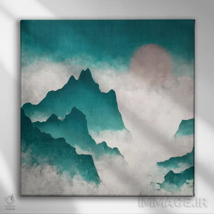 تابلو مدرن ماجراجویی کوهستانی با آرزوی سفر اثر نیچر مجیک - نمای روبهرو روی دیوار