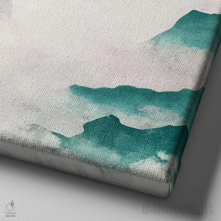 تابلو مدرن ماجراجویی کوهستانی با آرزوی سفر اثر نیچر مجیک - نمای نزدیک بافت بوم