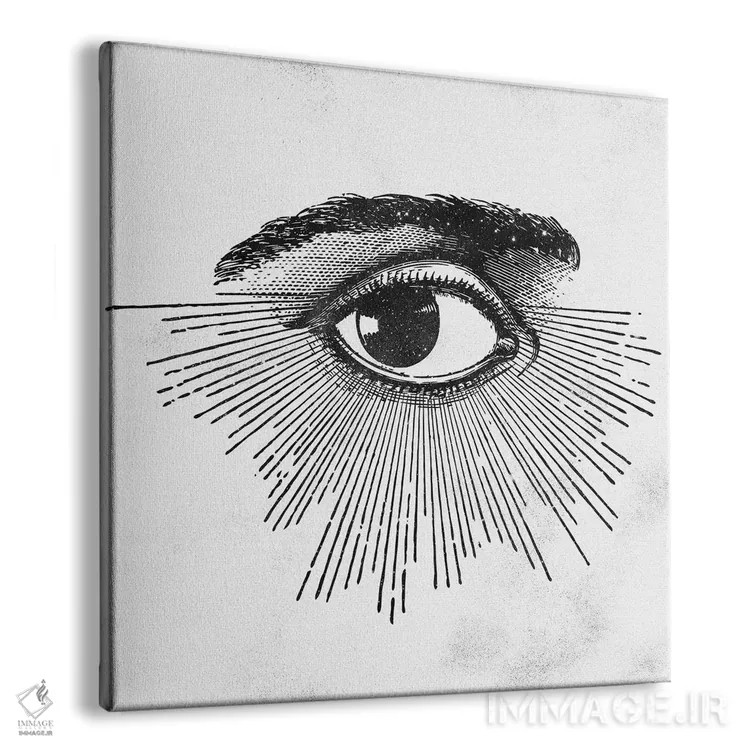 تابلو دکوراتیو چشم در میان ستارگان فضا اثر نیچر مجیک - نمای پرسپکتیو محصول