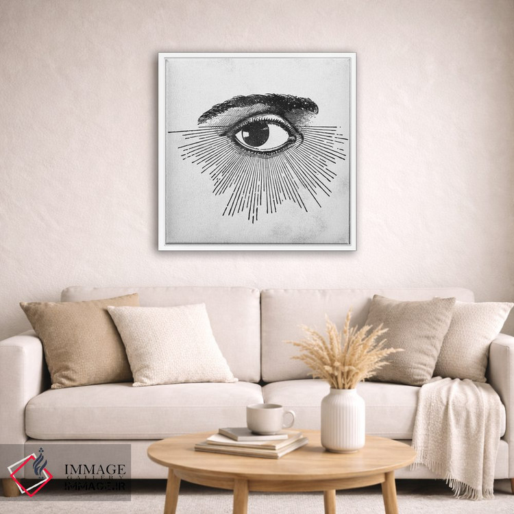 تابلو دکوراتیو چشم در میان ستارگان فضا اثر نیچر مجیک - D2W