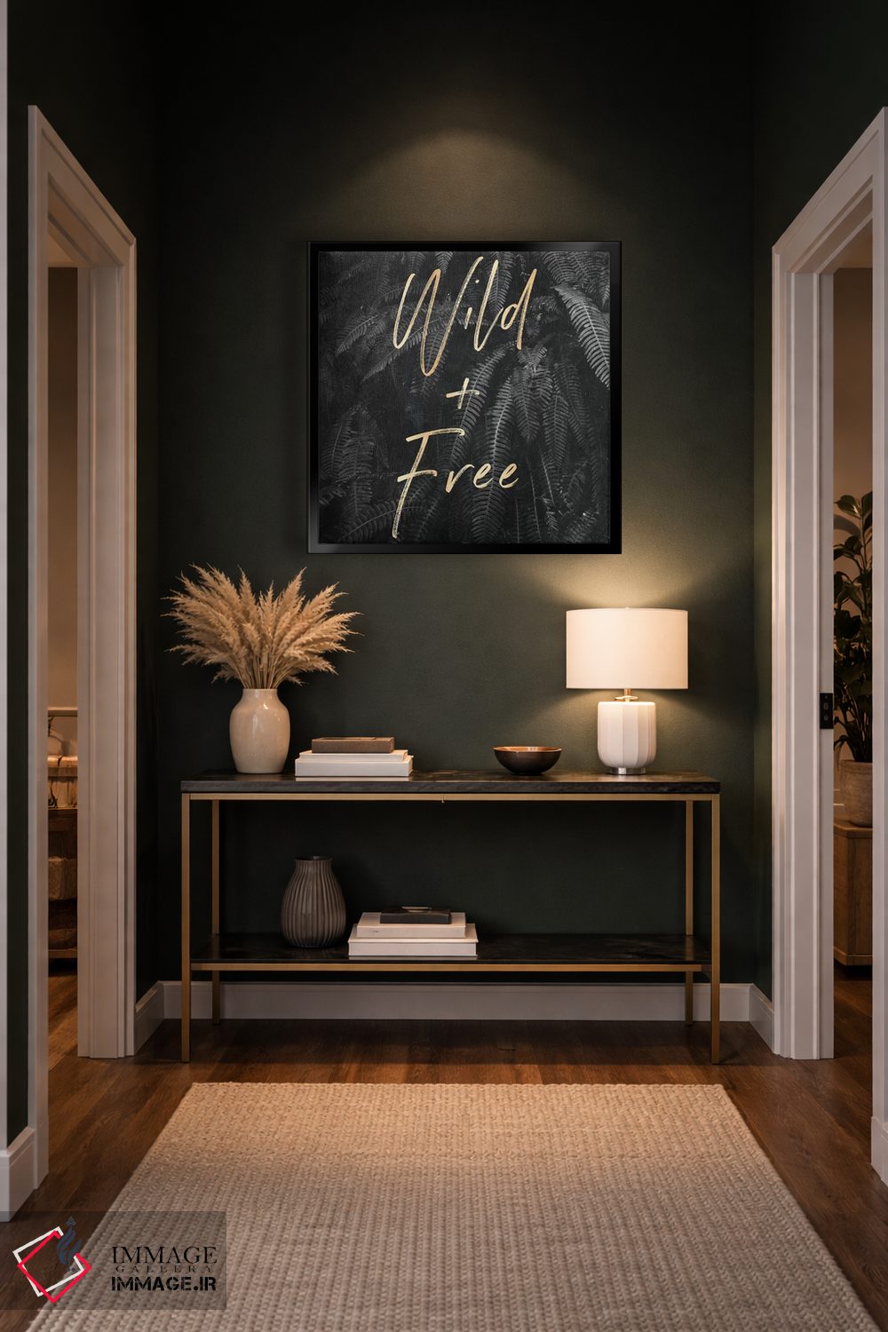 تابلو دکوراتیو در سرخس های خاکستری آزاد و رها اثر نیچر مجیک - D5B