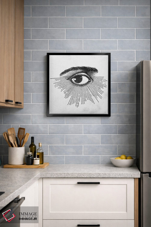 تابلو دکوراتیو چشم در میان ستارگان فضا اثر نیچر مجیک - D6B