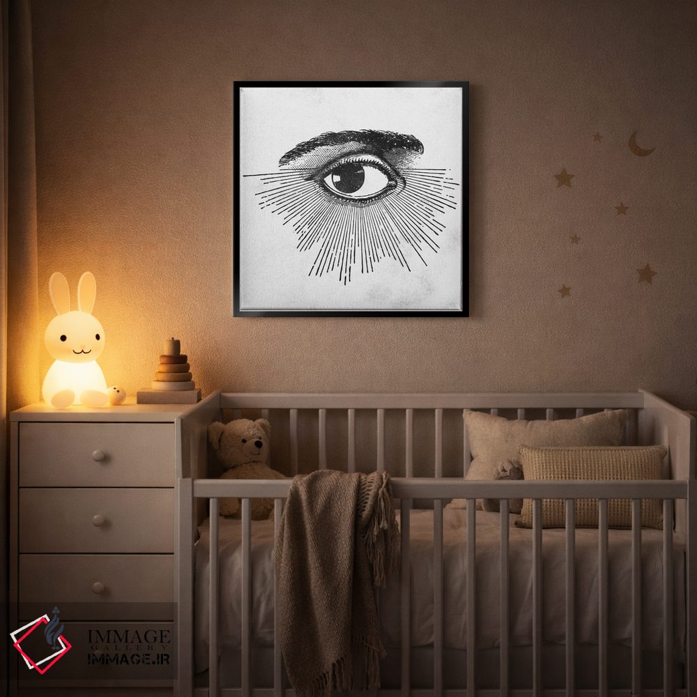 تابلو دکوراتیو چشم در میان ستارگان فضا اثر نیچر مجیک - D4B