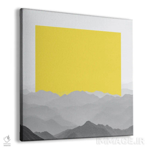 تابلو مینیمال طلوع کوهستانی - دروازه ای به طبیعت انتزاعی اثر نیچر مجیک - نمای پرسپکتیو محصول