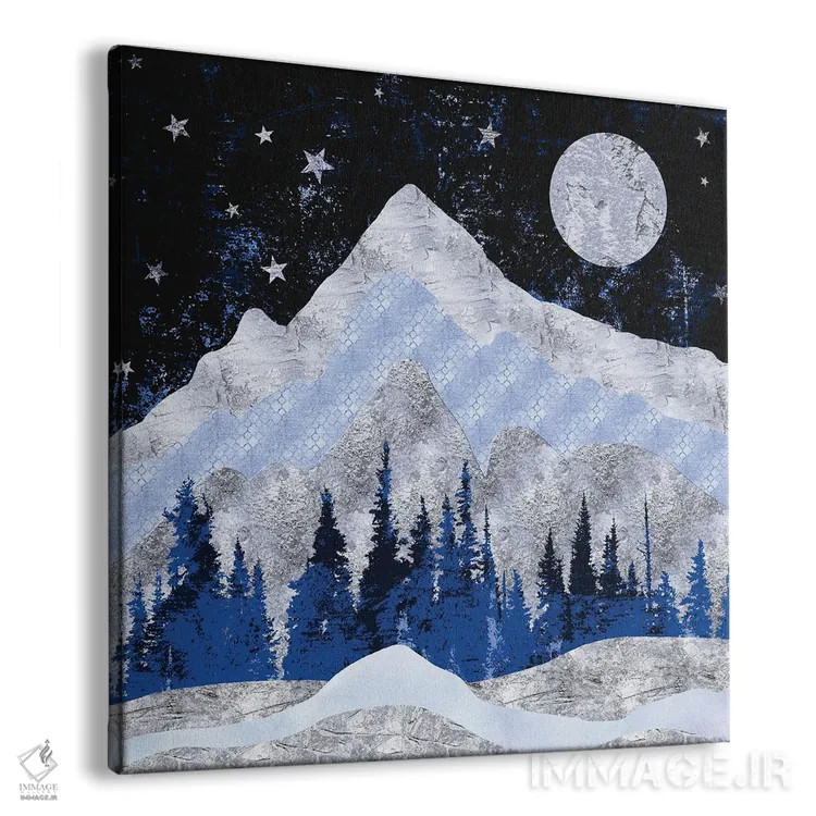 تابلو دکوراتیو سرزمین عجایب کوهستانی زمستانی اثر نیچر مجیک - نمای پرسپکتیو محصول