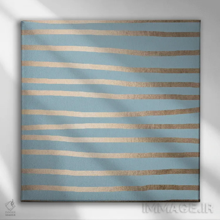 تابلو مینیمال خطوط انتزاعی مدرن اثر نیچر مجیک - نمای روبهرو روی دیوار