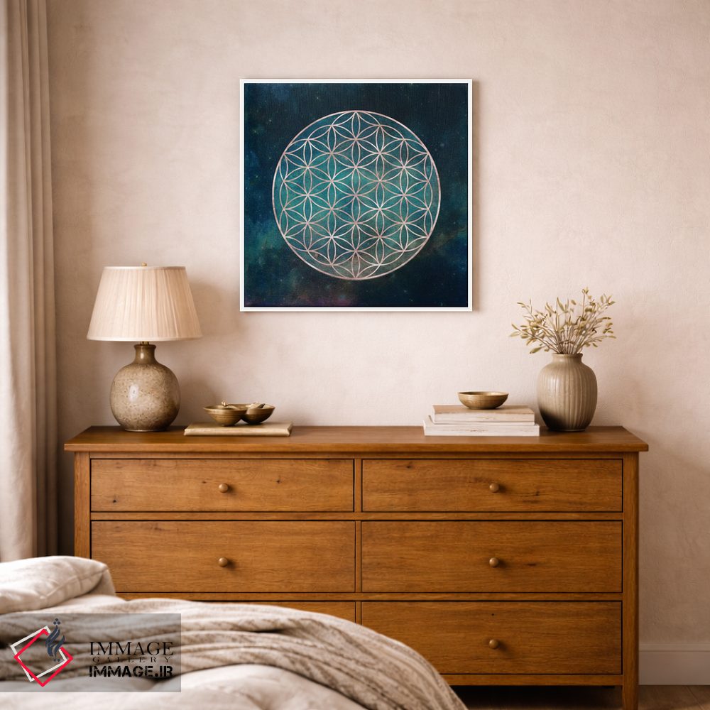 تابلو انتزاعی ماندالا گل زندگی اثر نیچر مجیک - D1W