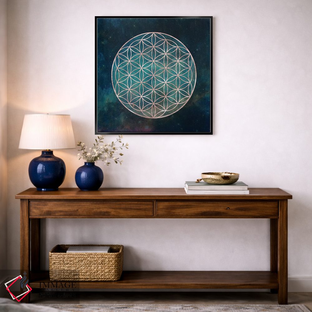 تابلو انتزاعی ماندالا گل زندگی اثر نیچر مجیک - D4B