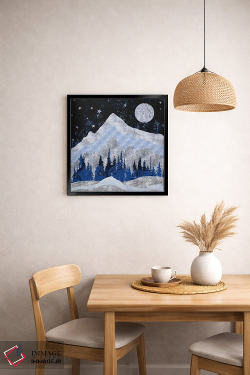 تابلو دکوراتیو سرزمین عجایب کوهستانی زمستانی اثر نیچر مجیک - D1B