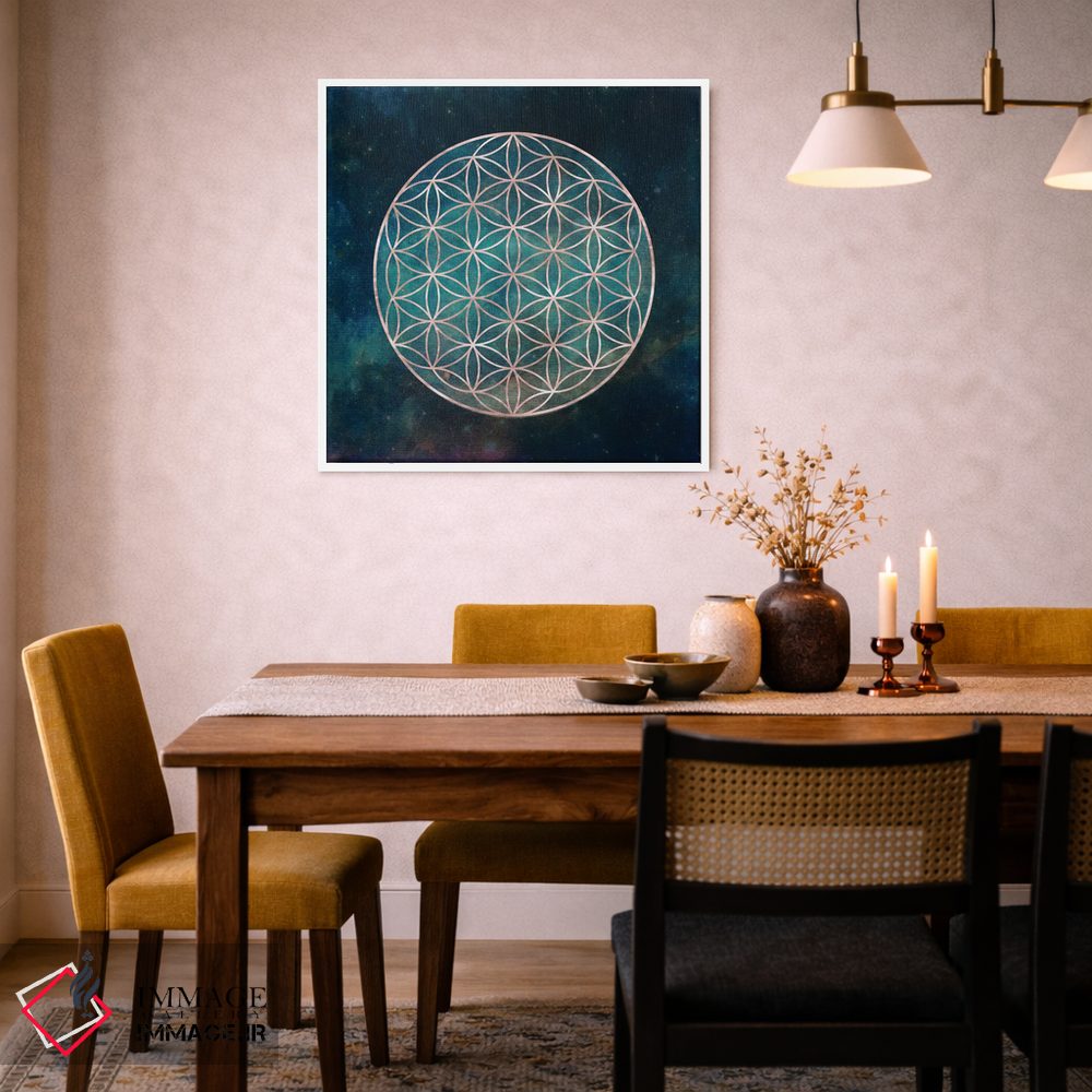 تابلو انتزاعی ماندالا گل زندگی اثر نیچر مجیک - D5W