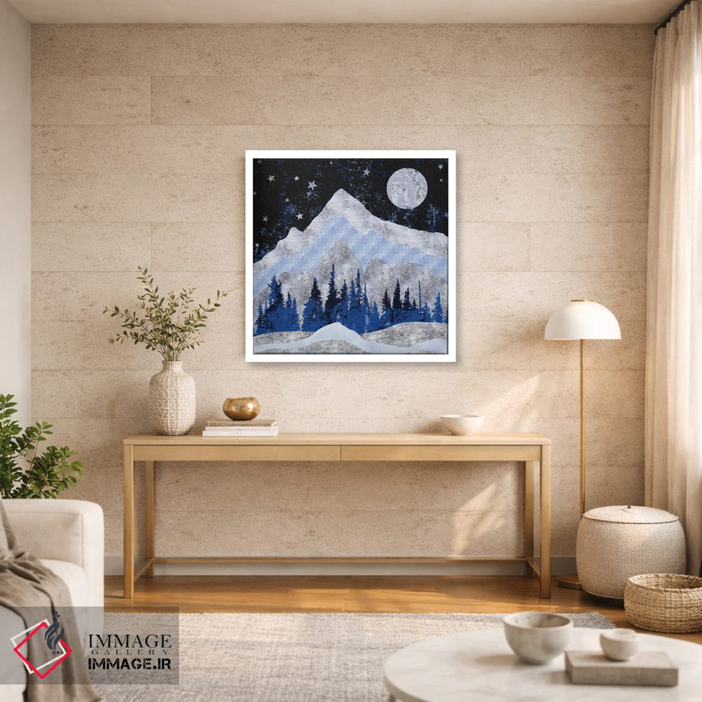 تابلو دکوراتیو سرزمین عجایب کوهستانی زمستانی اثر نیچر مجیک - D2W