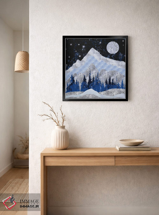 تابلو دکوراتیو سرزمین عجایب کوهستانی زمستانی اثر نیچر مجیک - D4B