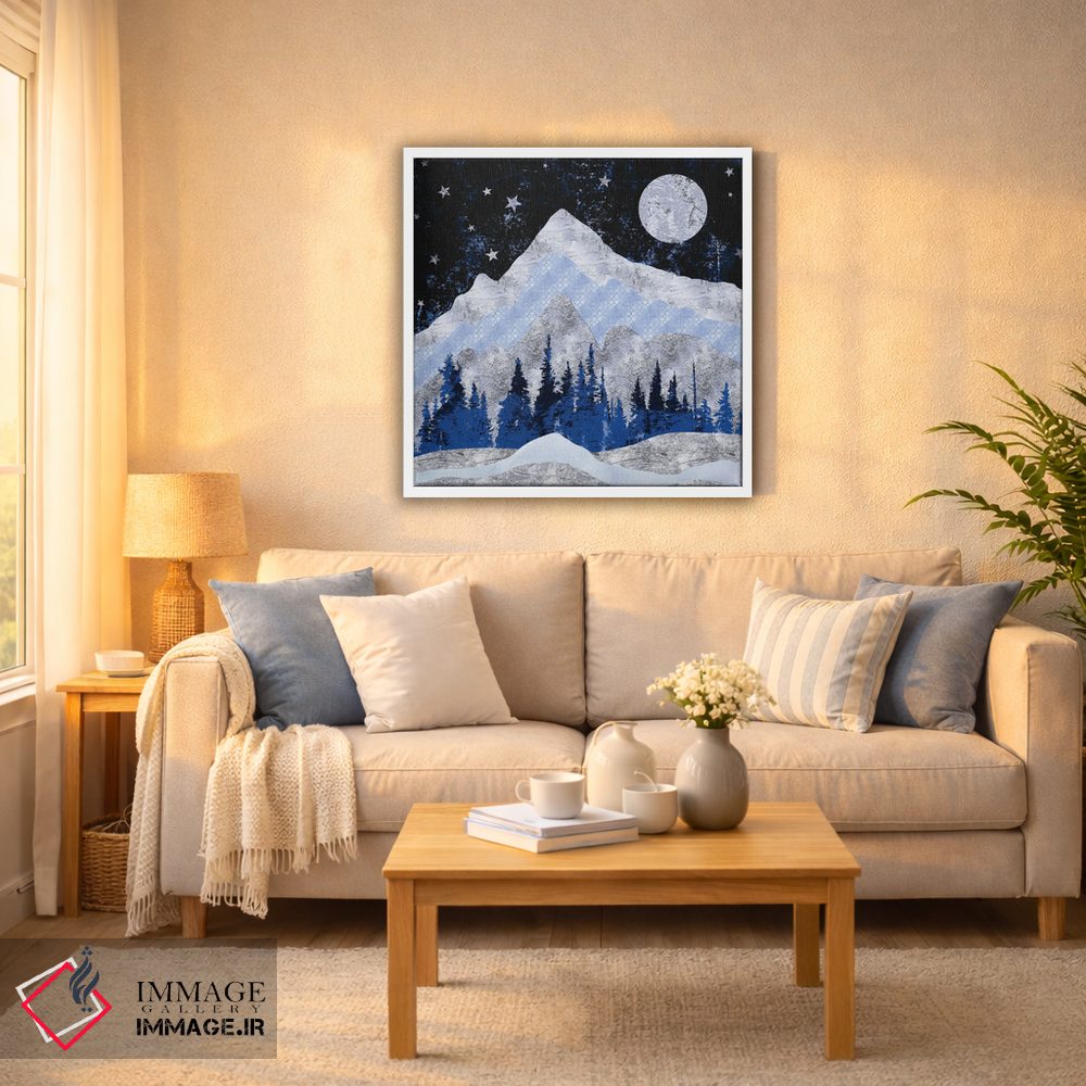 تابلو دکوراتیو سرزمین عجایب کوهستانی زمستانی اثر نیچر مجیک - D6W