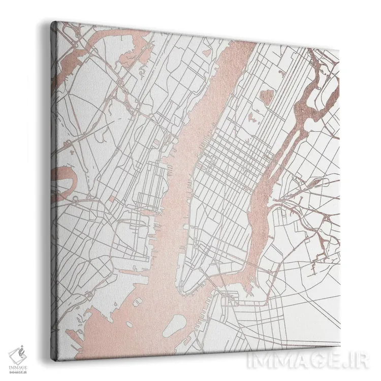 تابلو انتزاعی نقشه شهر نیویورک II اثر نیچر مجیک - نمای پرسپکتیو محصول