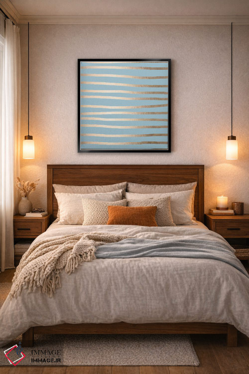 تابلو مینیمال خطوط انتزاعی مدرن اثر نیچر مجیک - D6B