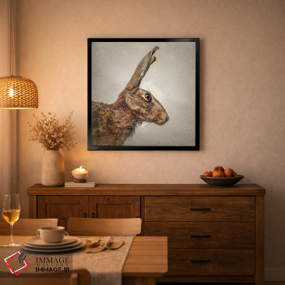 تابلو دکوراتیو خرگوش صحرایی اثر مارک جمل - D2B