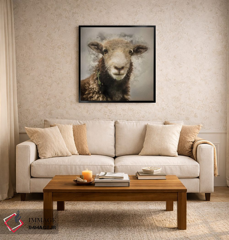 تابلو دکوراتیو نژاد گوسفند هردویک اثر مارک جمل - D3B
