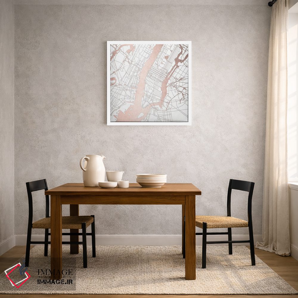 تابلو انتزاعی نقشه شهر نیویورک II اثر نیچر مجیک - D2W