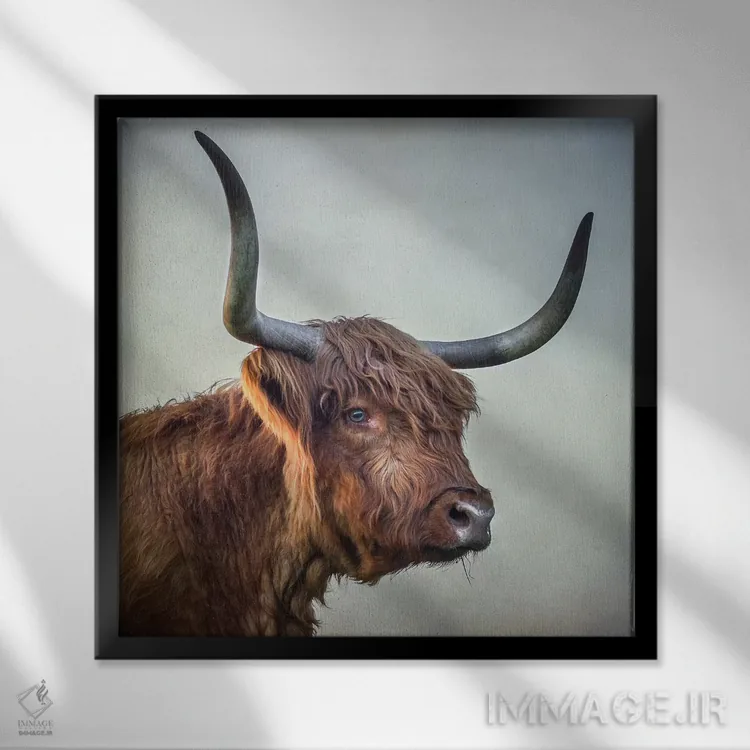 تابلو مدرن دختر چشم آبی اثر مارک جمل - نمای قابدار مشکی