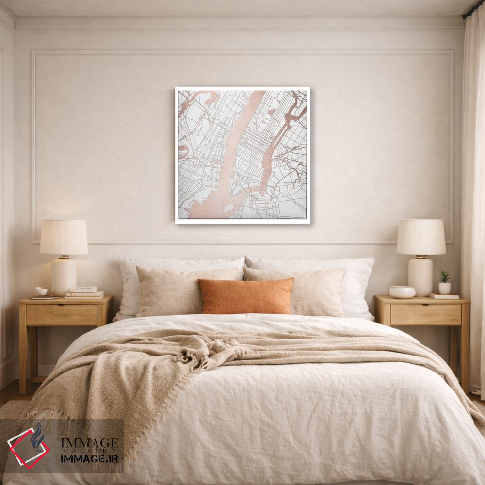 تابلو انتزاعی نقشه شهر نیویورک II اثر نیچر مجیک - D5W