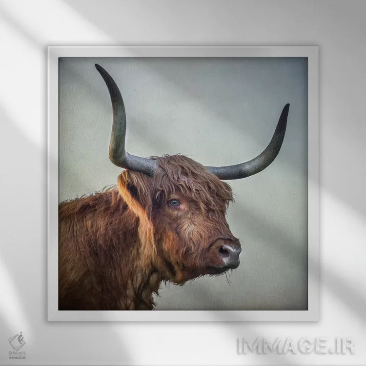 تابلو مدرن دختر چشم آبی اثر مارک جمل - نمای قابدار سفید