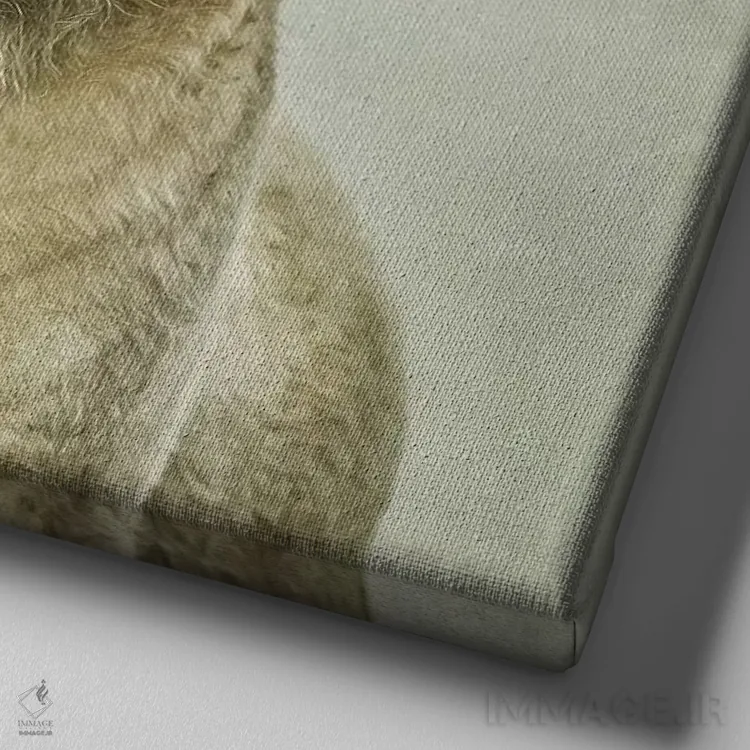 تابلو مدرن خیره شدن اثر مارک جمل - نمای نزدیک بافت بوم