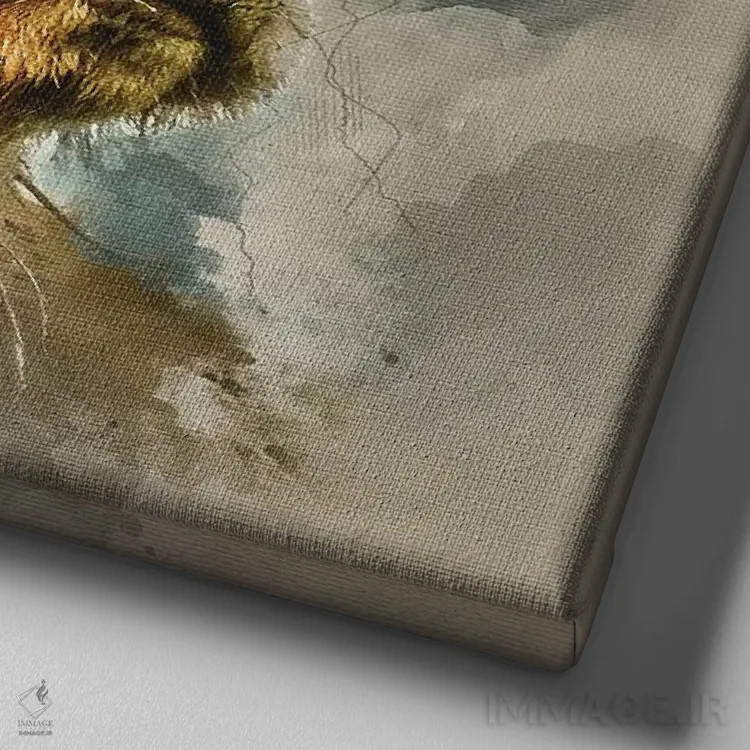 تابلو مدرن شکوه II اثر مارک جمل - نمای نزدیک بافت بوم