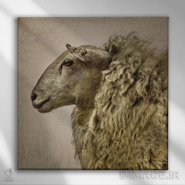 تابلو مدرن بانو اثر مارک جمل - نمای روبهرو روی دیوار