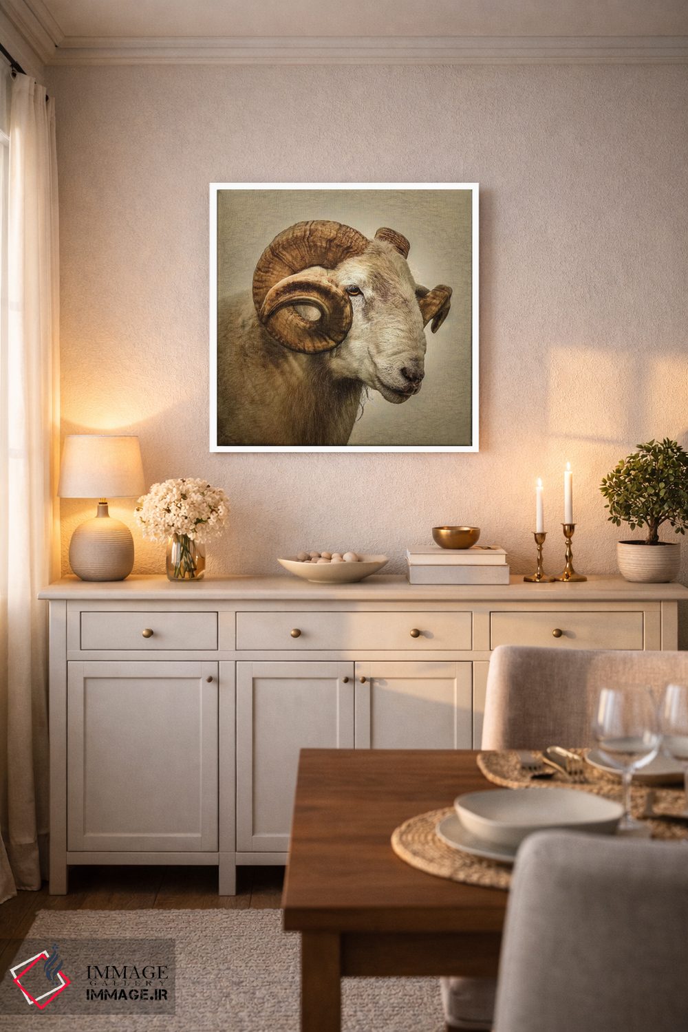 تابلو مدرن قوچ اثر مارک جمل - D4W