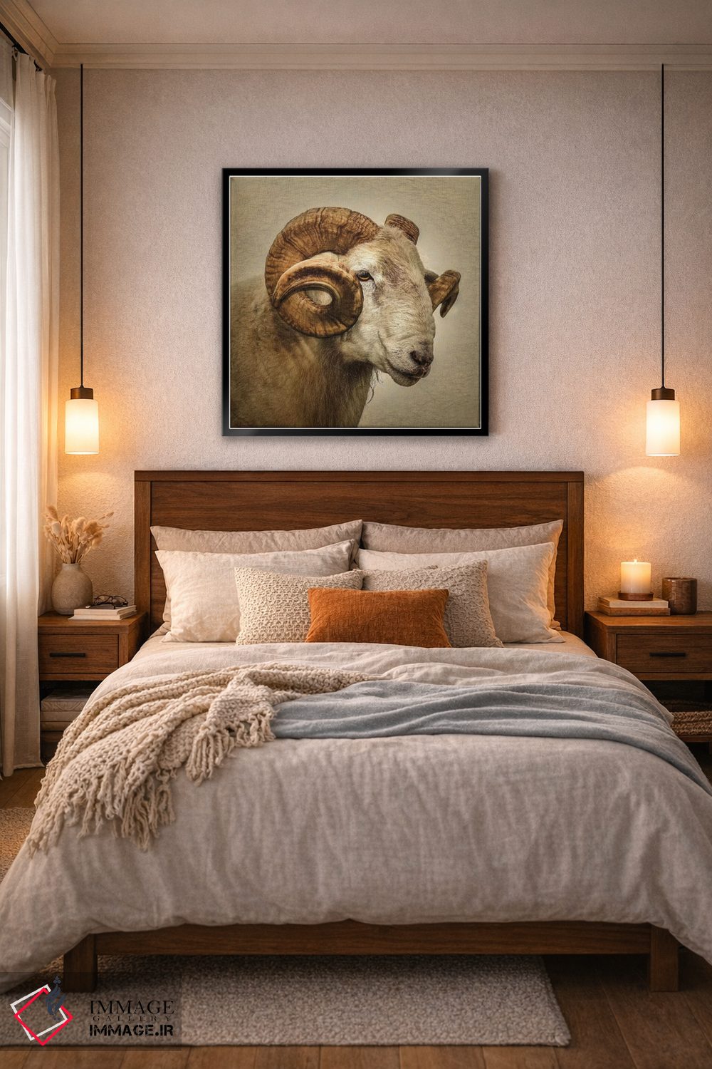 تابلو مدرن قوچ اثر مارک جمل - D6B