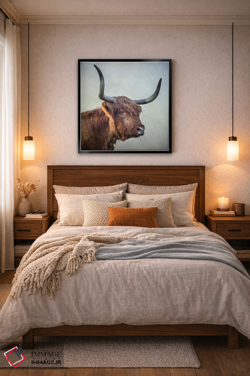 تابلو مدرن دختر چشم آبی اثر مارک جمل - D6B