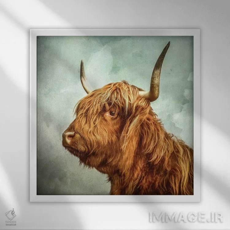 تابلو مدرن تامل کردن اثر مارک جمل - نمای قابدار سفید