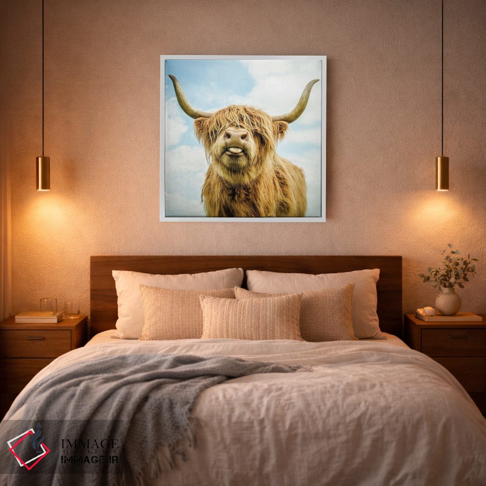 تابلو دکوراتیو گاو کوهی اثر مارک جمل - D1W