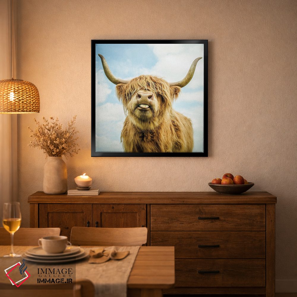 تابلو دکوراتیو گاو کوهی اثر مارک جمل - D4B