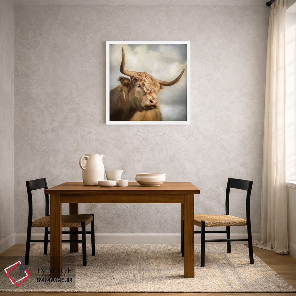 تابلو مدرن گاو اثر مارک جمل - D1W