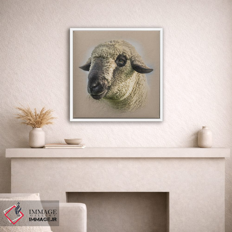 تابلو دکوراتیو گوسفند همپشایر داون اثر مارک جمل - D1W