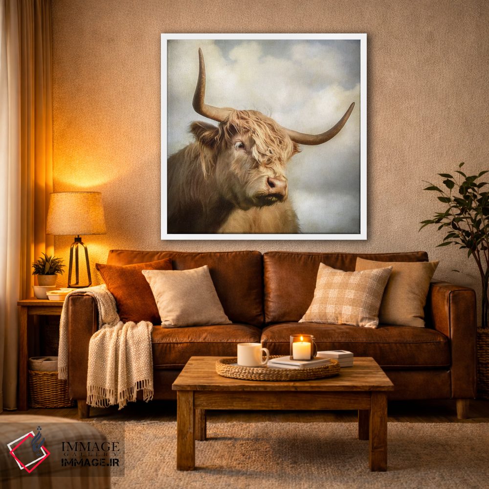 تابلو مدرن گاو اثر مارک جمل - D2W