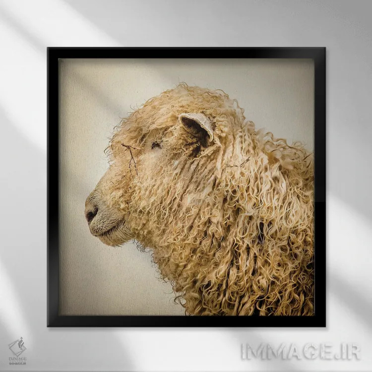 تابلو مدرن فرفری I اثر مارک جمل - نمای قابدار مشکی