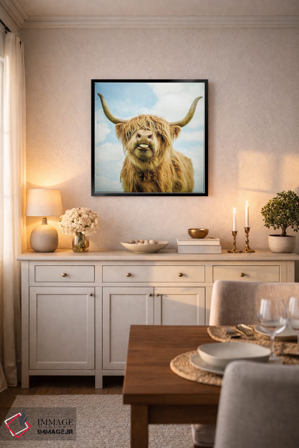 تابلو دکوراتیو گاو کوهی اثر مارک جمل - D6B