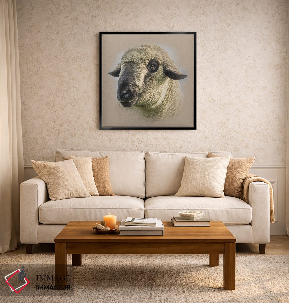 تابلو دکوراتیو گوسفند همپشایر داون اثر مارک جمل - D3B