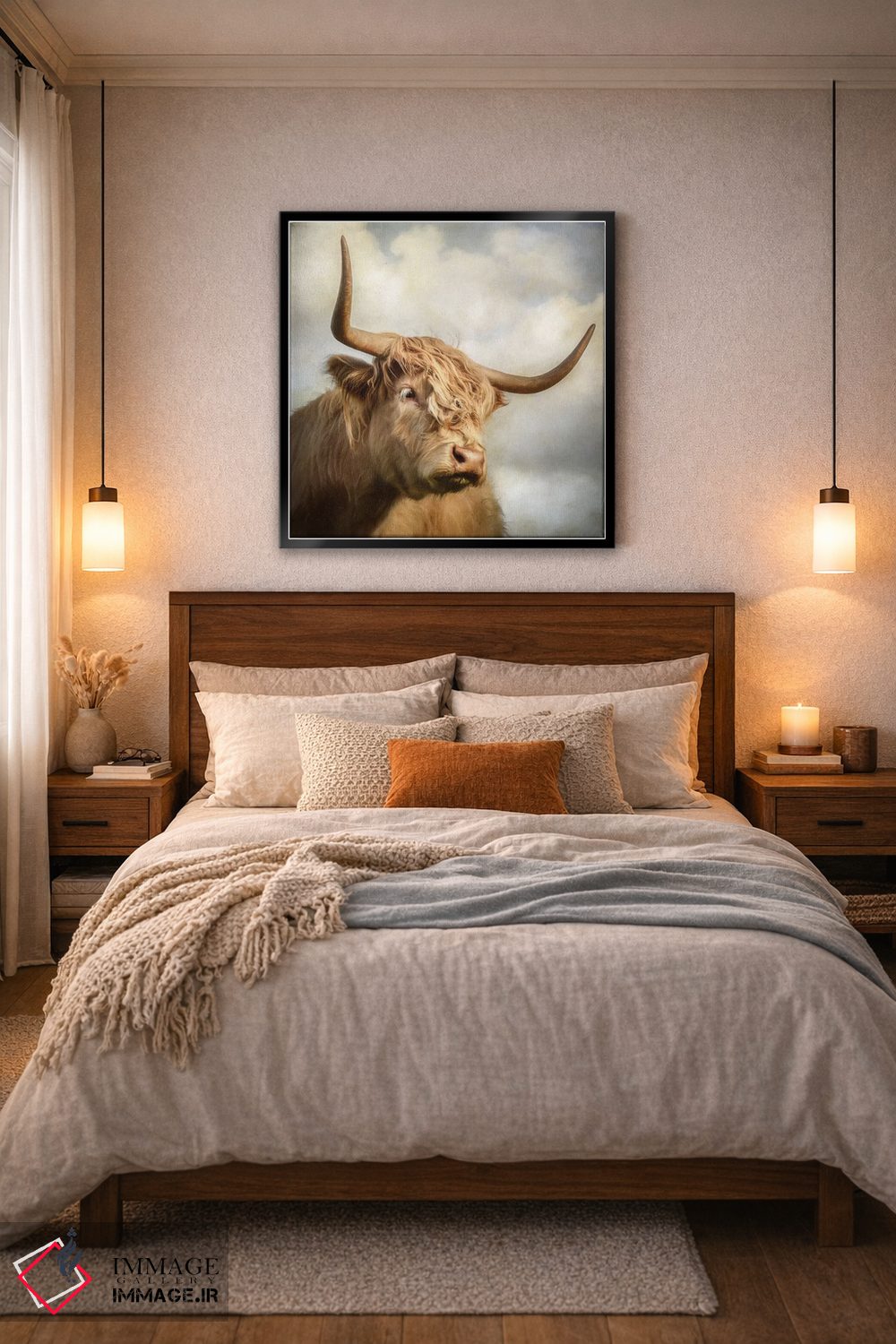 تابلو مدرن گاو اثر مارک جمل - D6B