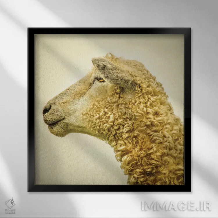 تابلو مدرن فرفری II اثر مارک جمل - نمای قابدار مشکی