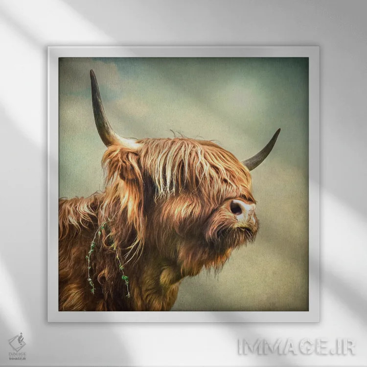 تابلو دکوراتیو حاشیه اثر مارک جمل - نمای قابدار سفید