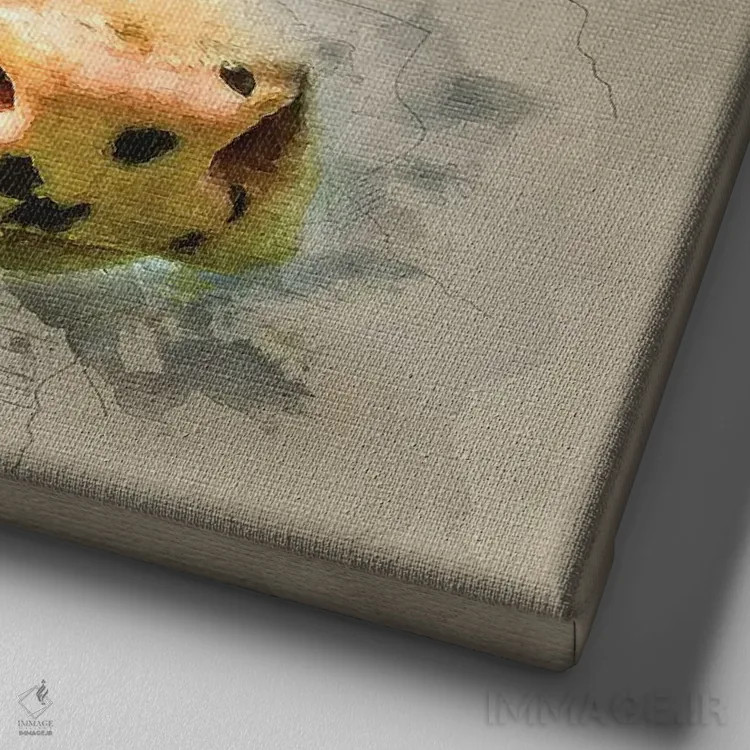 تابلو دکوراتیو فرزیان II اثر مارک جمل - نمای نزدیک بافت بوم