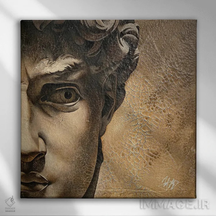 تابلو دکوراتیو داوود اثر مایکل گلدزوایگ - نمای روبهرو روی دیوار