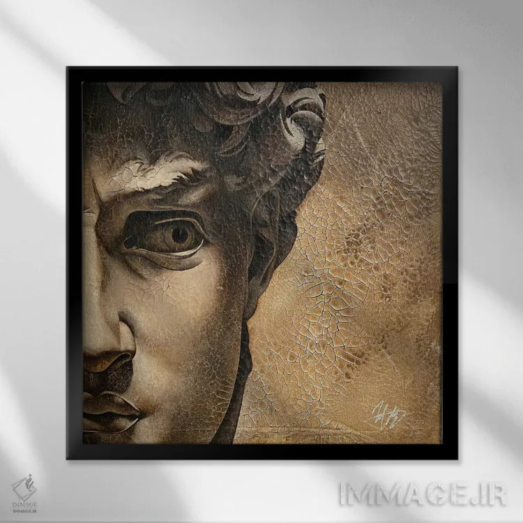 تابلو دکوراتیو داوود اثر مایکل گلدزوایگ - نمای قابدار مشکی