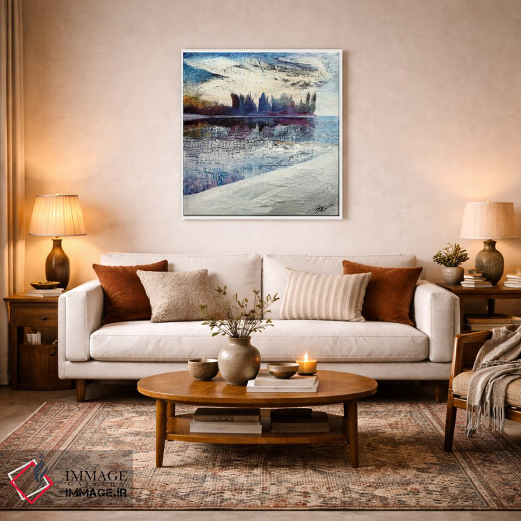 تابلو انتزاعی روی برکه یخ زده اثر مایکل گلدزوایگ - D2W