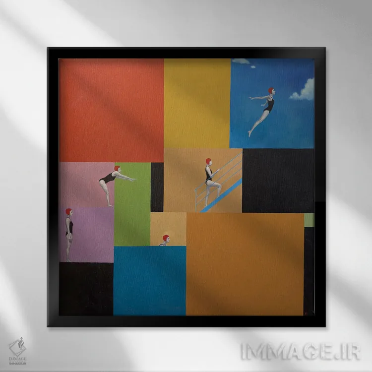 تابلو دکوراتیو راه اثر مارگاریتا ایوانوا - نمای قابدار مشکی