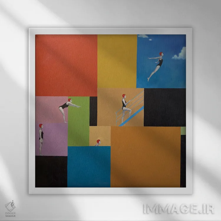 تابلو دکوراتیو راه اثر مارگاریتا ایوانوا - نمای قابدار سفید